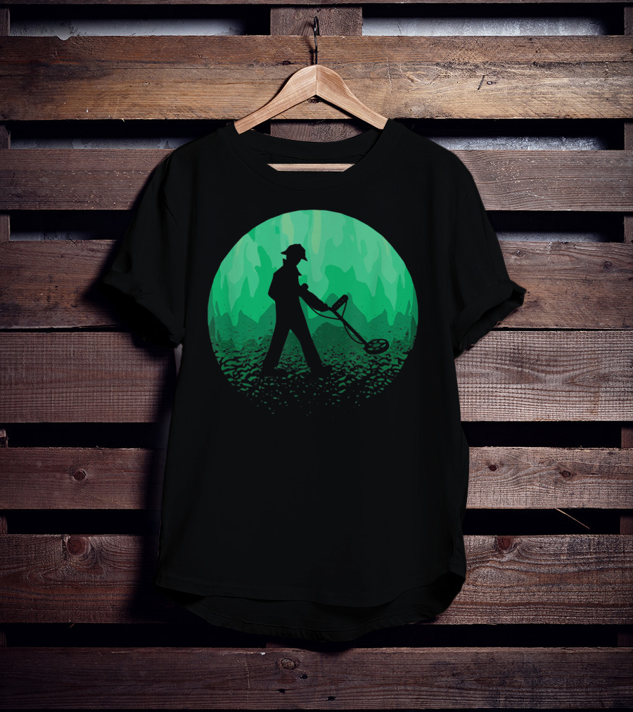 Detectorists Forest Treasure Hunter Exploring Meteorites Scene T-Shirt