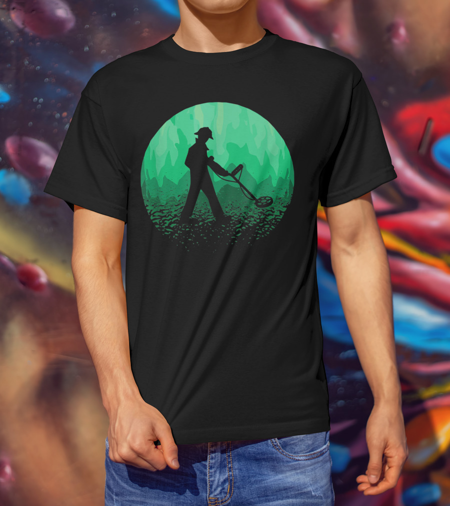 Detectorists Forest Treasure Hunter Exploring Meteorites Scene T-Shirt