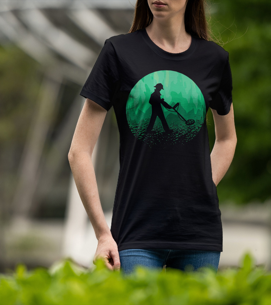 Detectorists Forest Treasure Hunter Exploring Meteorites Scene T-Shirt
