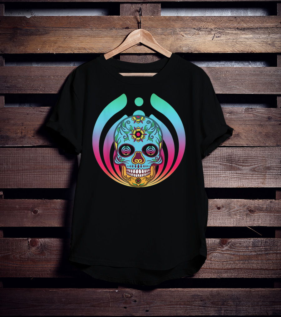 Bassnectar Edm Rave Clothes Bass Head Sugar Skull Bass Drop T-Shirt