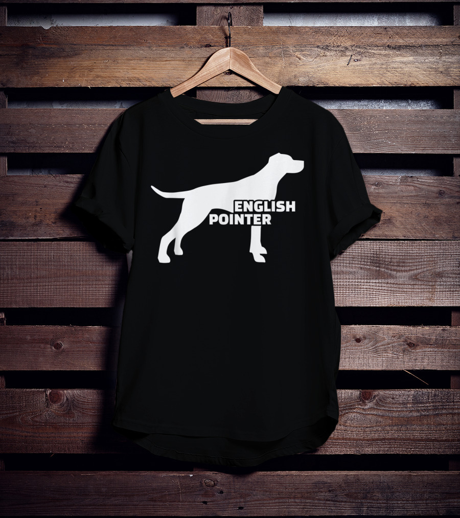 English Pointer Silhouette And Text T-Shirt