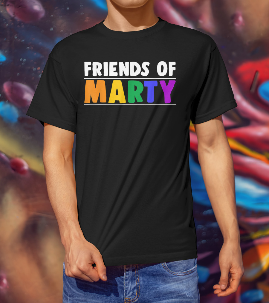 Friends Of Marty Rainbow Color T-Shirt