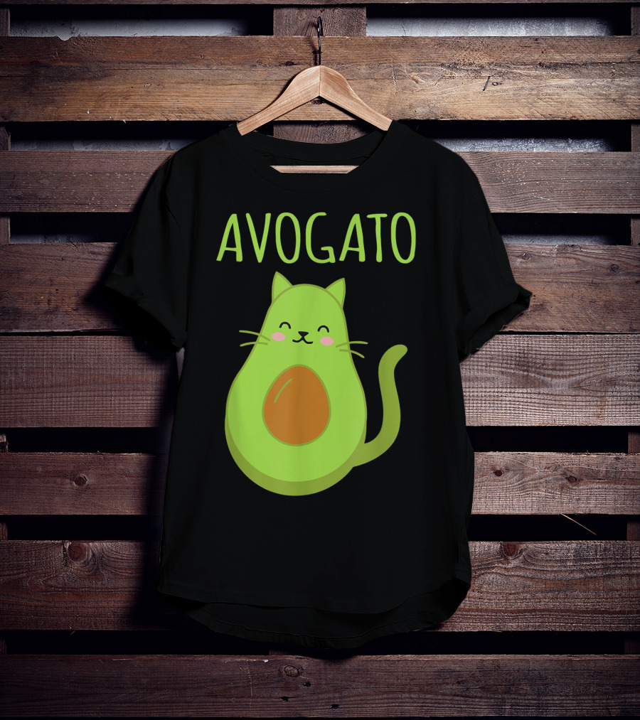 Avogato Funny Cat Avocado Kawaii T-Shirt