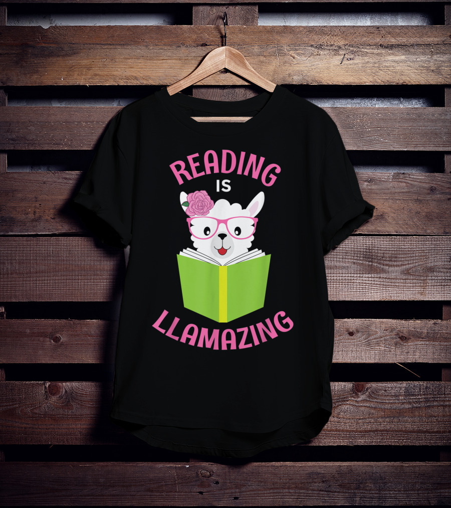 Reading Is Llamazing Funny Llama Librarian Read T-Shirt