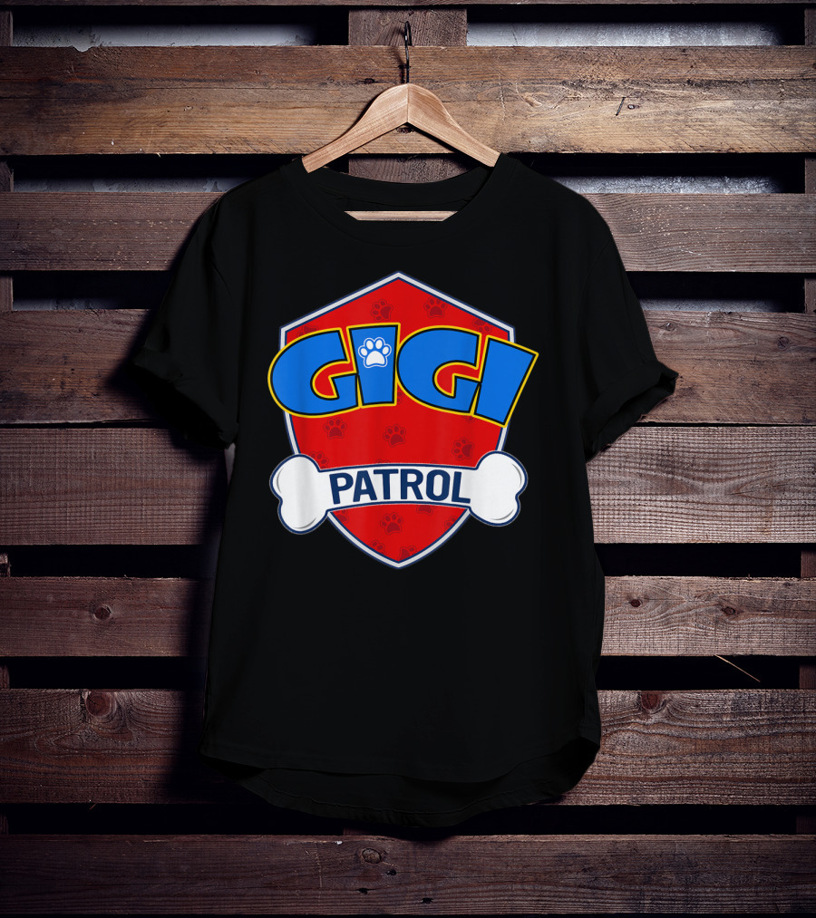 Gigi Patrol Shield Paw Badge Dog T-Shirt