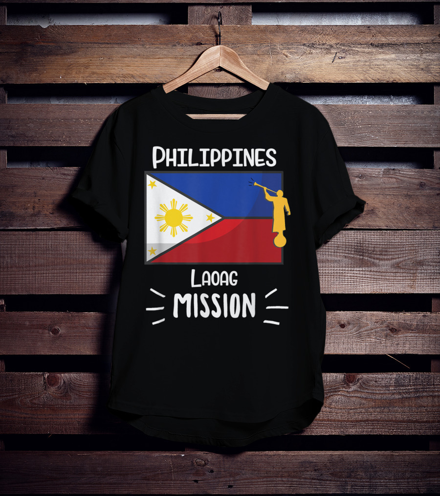 Philippines Laoag Mission Flag And Angel T-Shirt