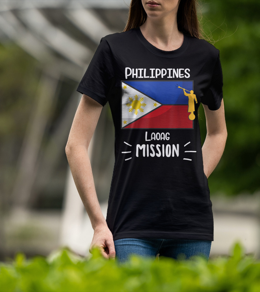 Philippines Laoag Mission Flag And Angel T-Shirt