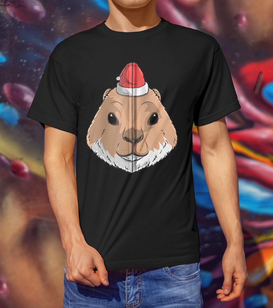 Prairie Dog Wearing Santa Claus Hat T-Shirt