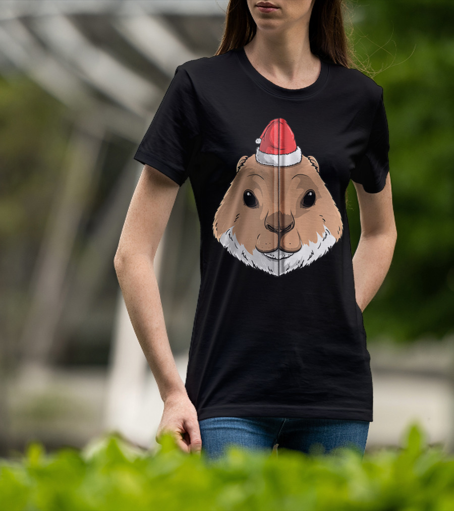 Prairie Dog Wearing Santa Claus Hat T-Shirt