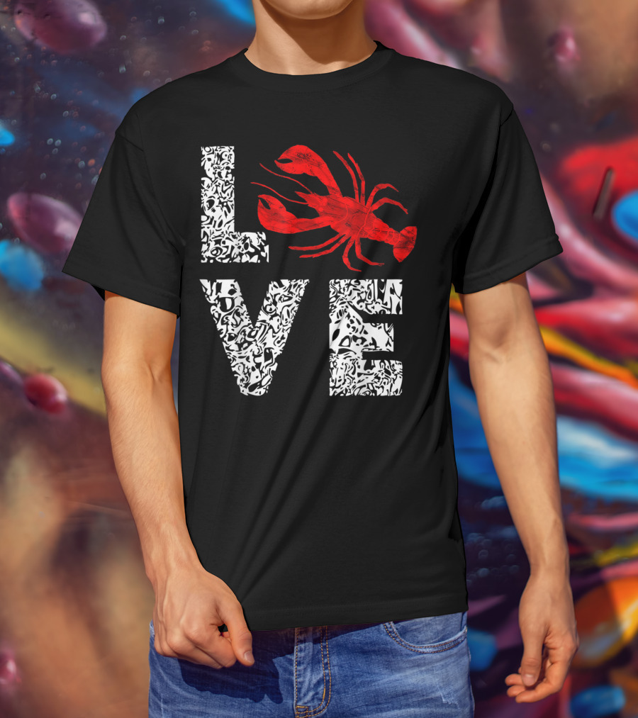 Love Crawfish Cajun River Crayfish Crab Boils Ditch T-Shirt