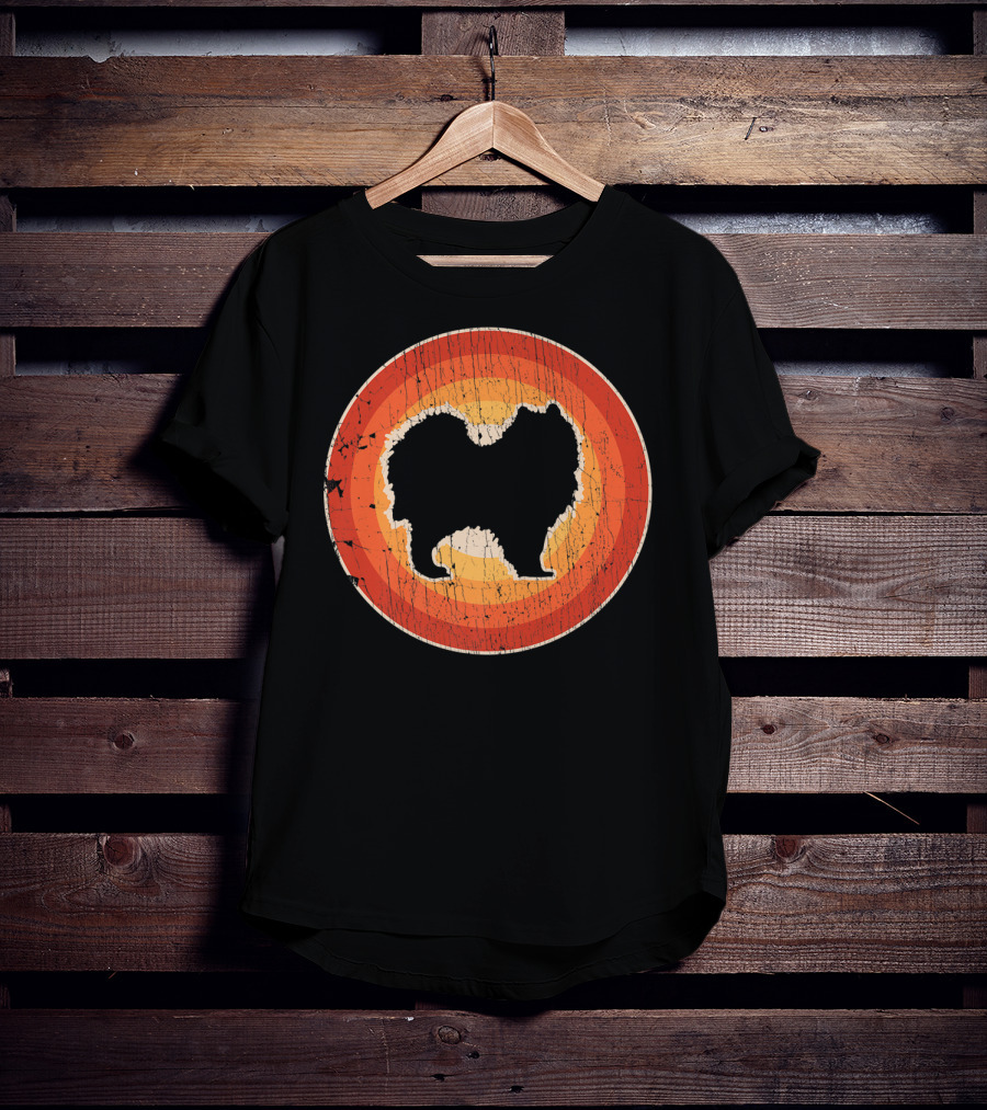 Samoyed Vintage Style 60s 70s Retro Circle T-Shirt