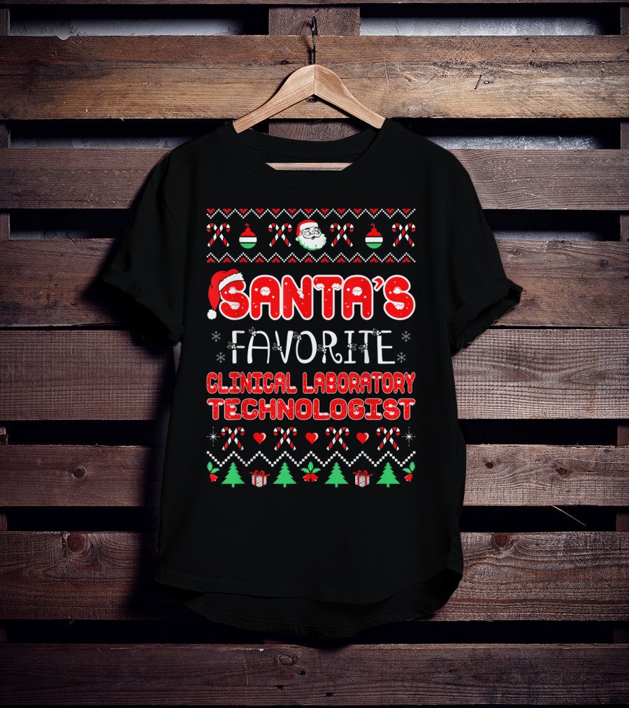 Santa's Favorite Clinical Laboratory Technologist T-Shirt
