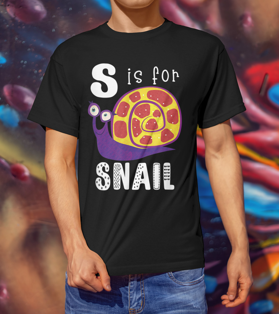 S Is For Snail Alphabet Letter Insect T-Shirt