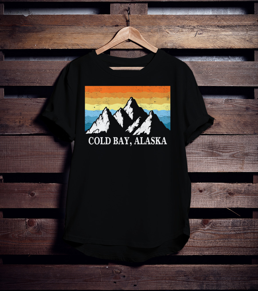 Cold Bay Alaska Retro Mountain Hiking Adventure T-Shirt