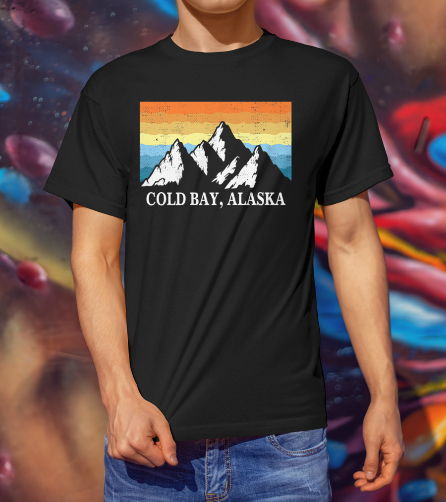 Cold Bay Alaska Retro Mountain Hiking Adventure T-Shirt