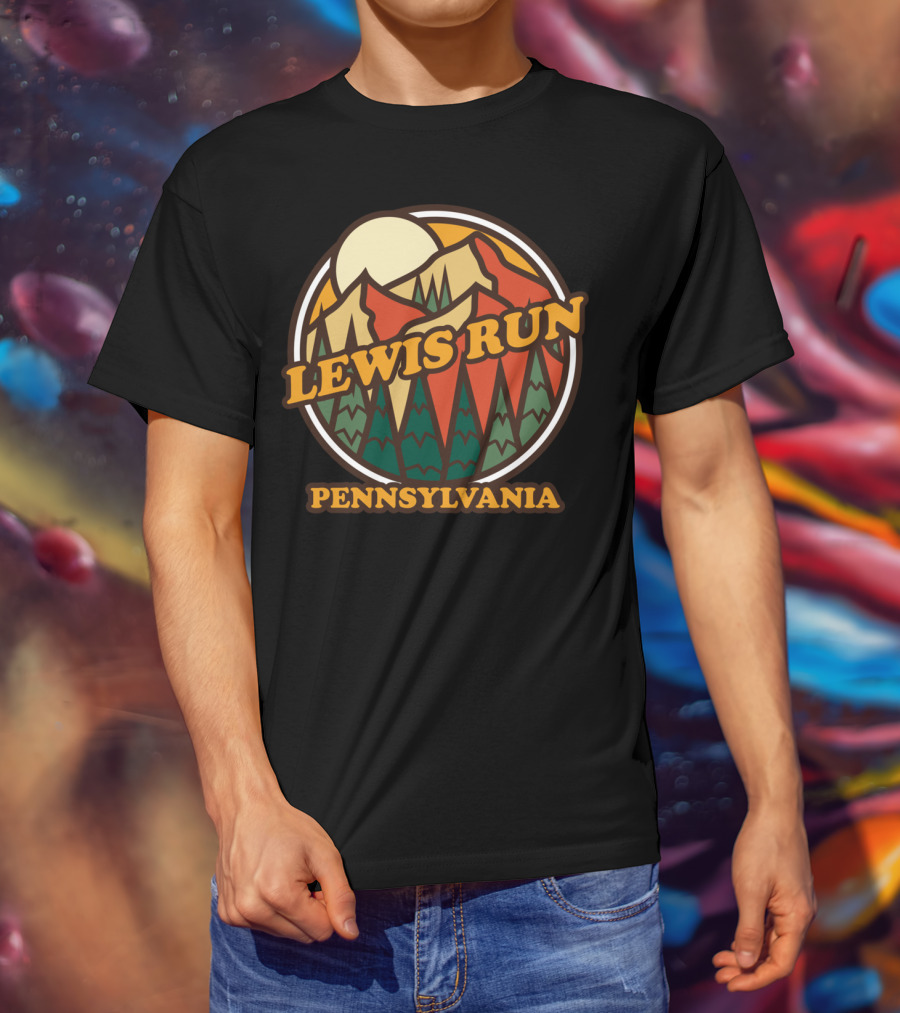 Lewis Run Pennsylvania Mountain Hiking Vintage T-Shirt