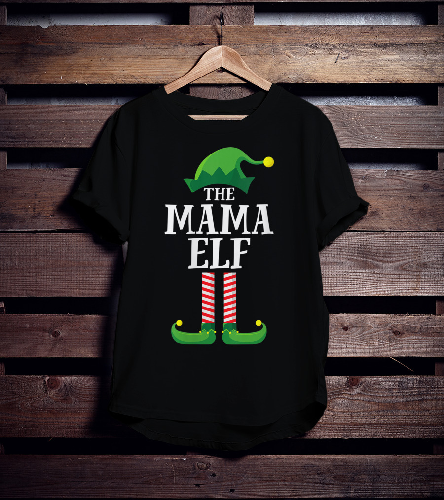 The Mama Elf Christmas Family T-Shirt