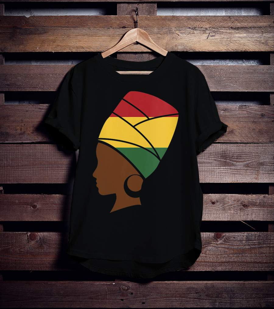 Proud Jamaica Reggae Woman With Rasta Colors T-Shirt