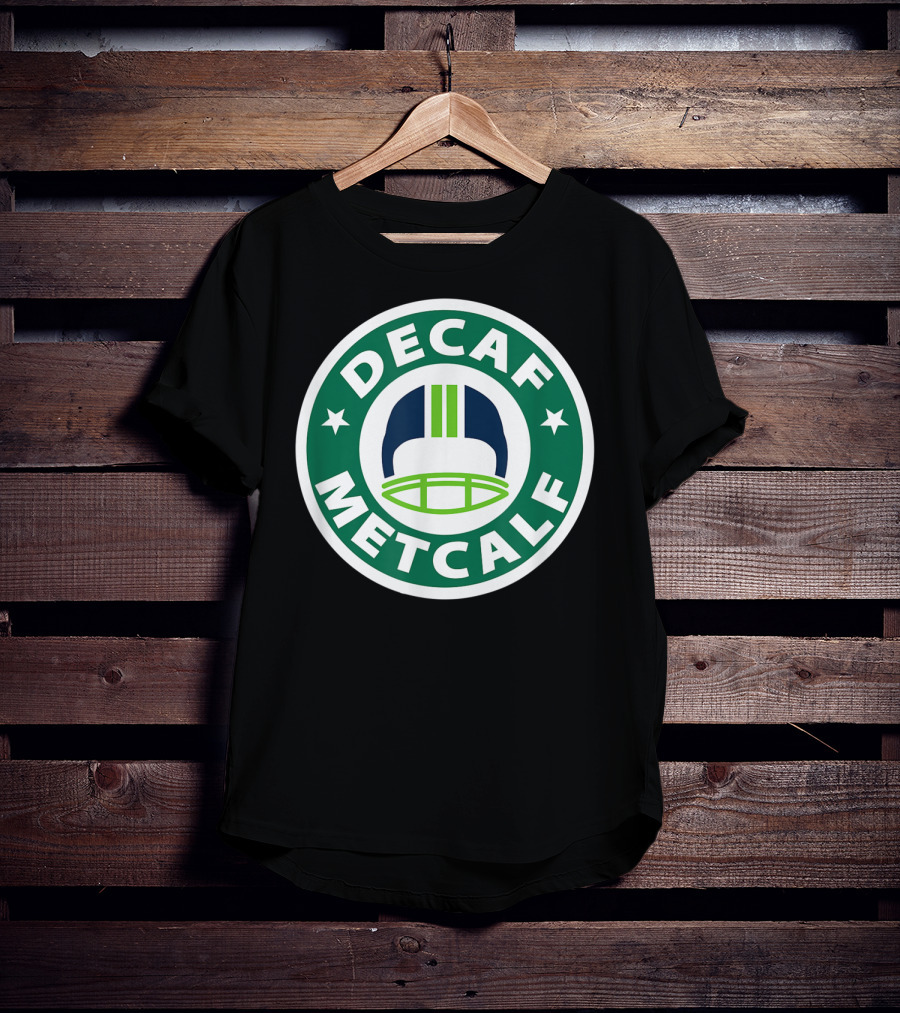 Decaf Metcalf Seahawks Helmet T-Shirt