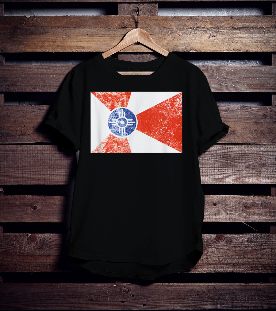 Distressed Vintage Wichita Flag T-Shirt