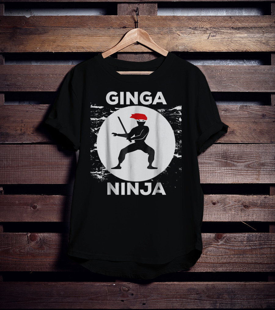 Ginga Ninja Funny Redhead Ninja Humor Circle T-Shirt