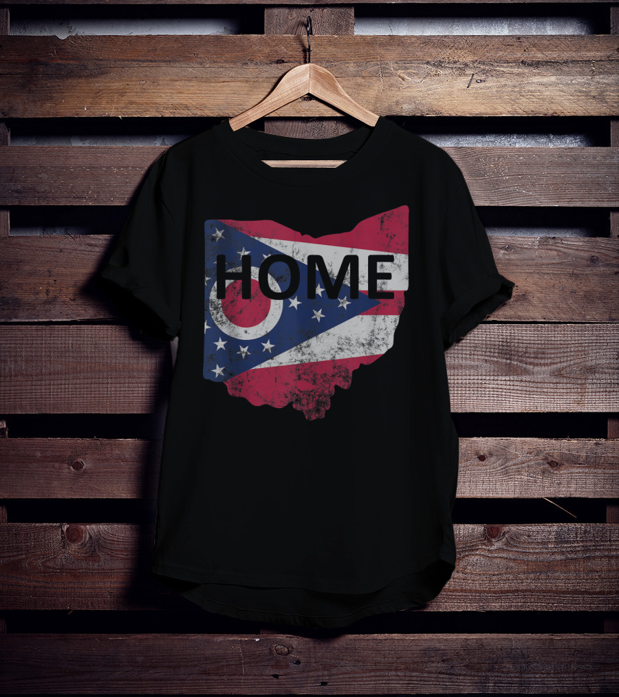 HOME Ohio State Flag Shape T-Shirt