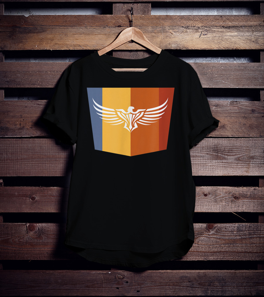 Falcon Great Eagle Winged Emblem With Tricolor Shield T-Shirt