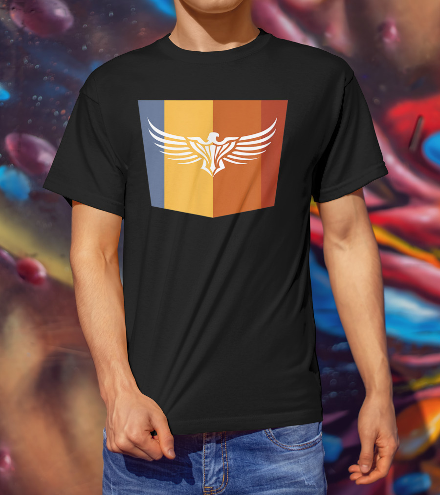 Falcon Great Eagle Winged Emblem With Tricolor Shield T-Shirt