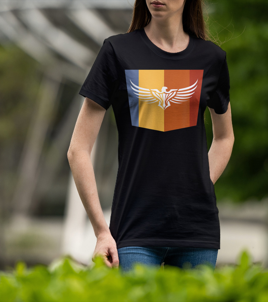 Falcon Great Eagle Winged Emblem With Tricolor Shield T-Shirt