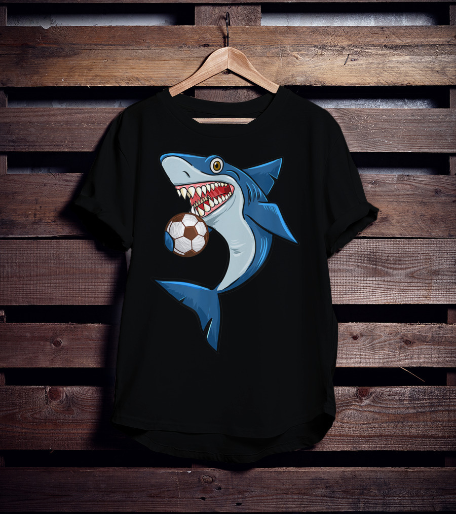 Football Sharks Love Animal Lovers Soccer Shark T-Shirt