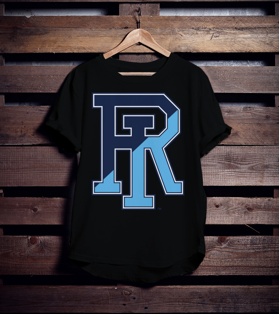 Rhode Island Rams Women's College NCAA Blue And Navy Logo PPRHI01 T-Shirt