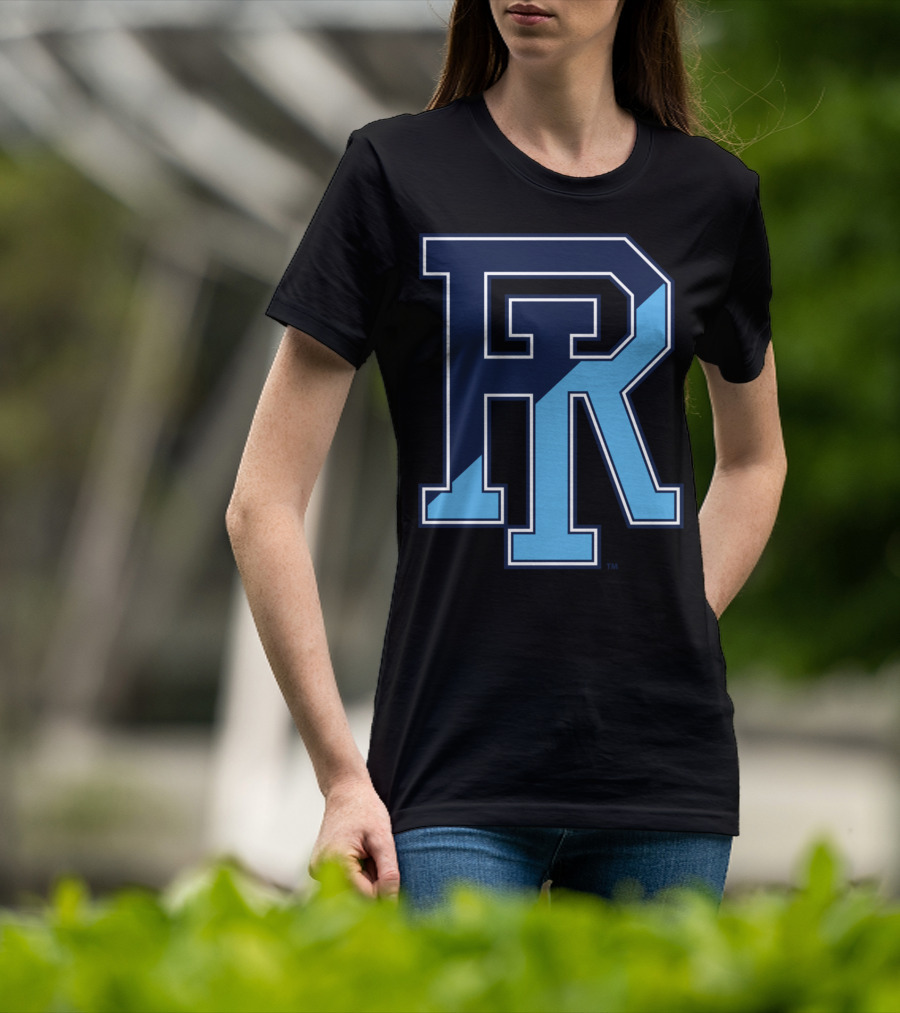 Rhode Island Rams Women's College NCAA Blue And Navy Logo PPRHI01 T-Shirt