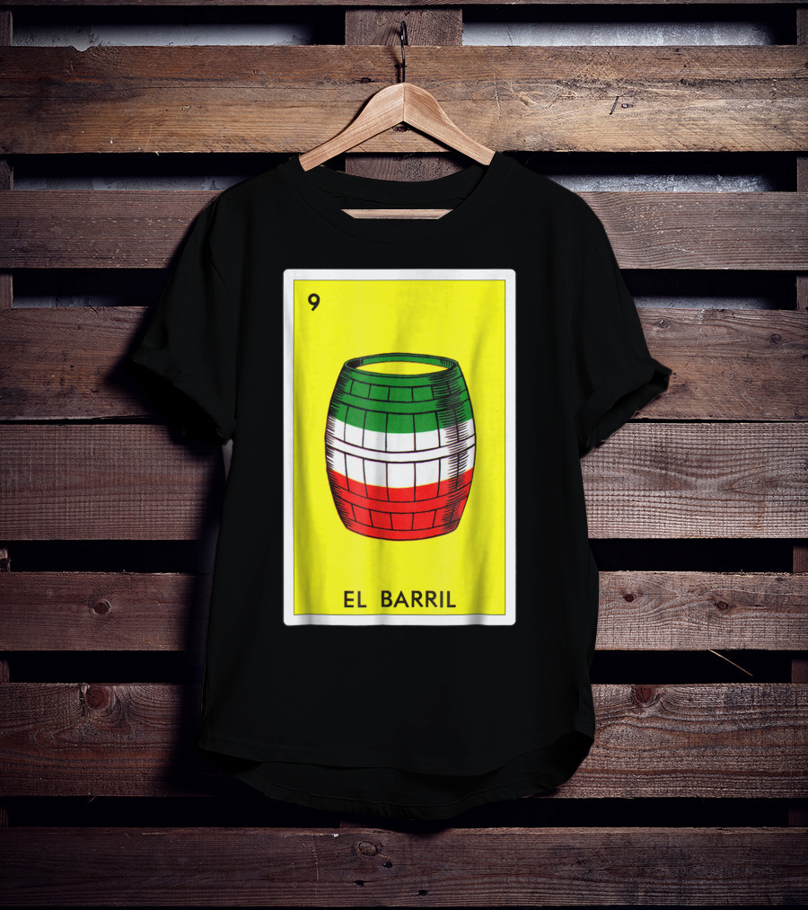 Loteria El Barril Card 9 Mexican Colors Classic Version T-Shirt