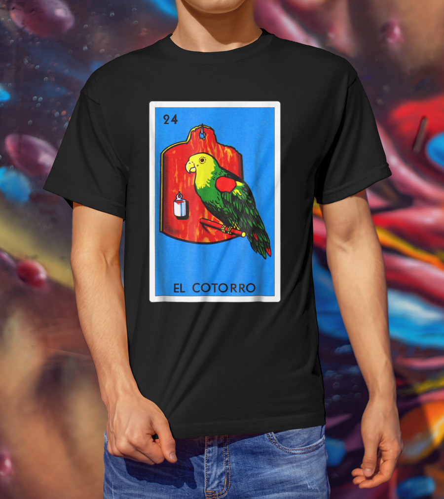 Loteria El Cotorro 24 Classic Version Parrot Card Game T-Shirt