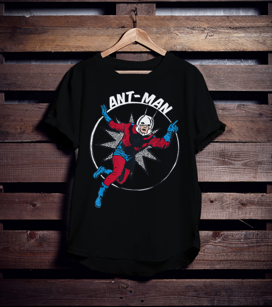 Marvel Ant-Man Classic Avengers Vintage Style Badge T-Shirt