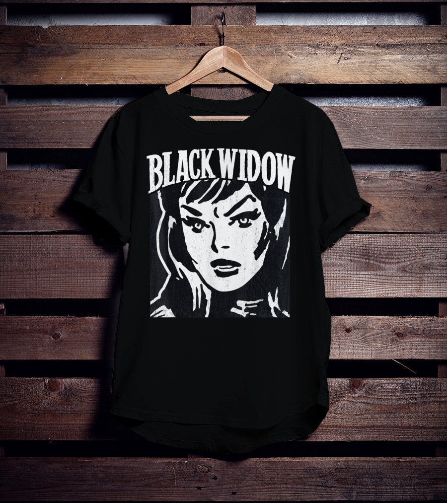 BLACK WIDOW Classic Marvel Comic Closeup T-Shirt