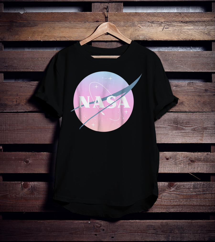 NASA Logo Pastel Rainbow Circle T-Shirt