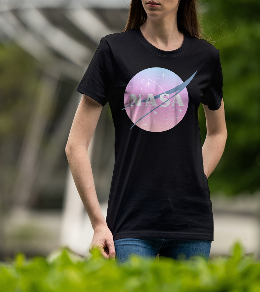 NASA Logo Pastel Rainbow Circle T-Shirt
