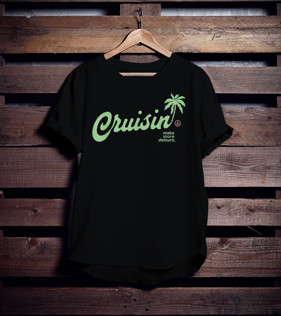 Cruisin Neff 80s Make More Detours Classic Car Palm Tree T-Shirt
