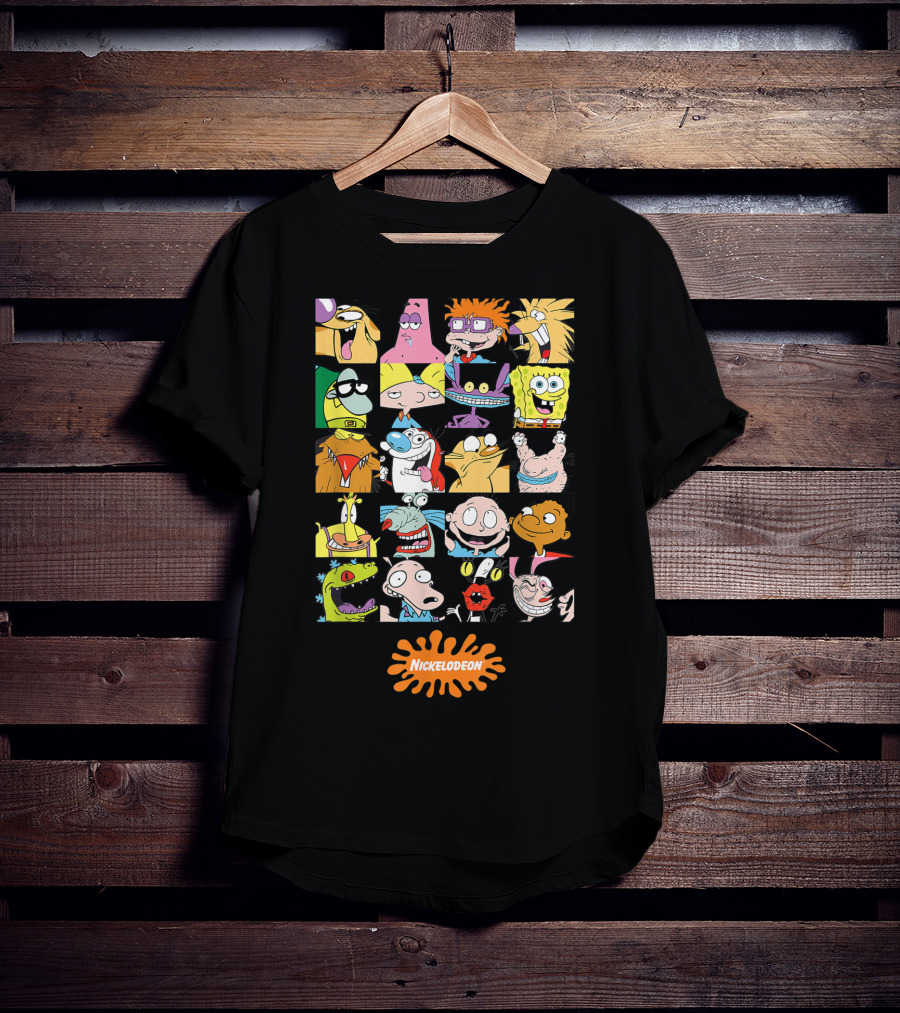Nickelodeon Classic 90s Characters Featuring Rugrats Hey Arnold Spongebob Rocket Power And More T-Shirt