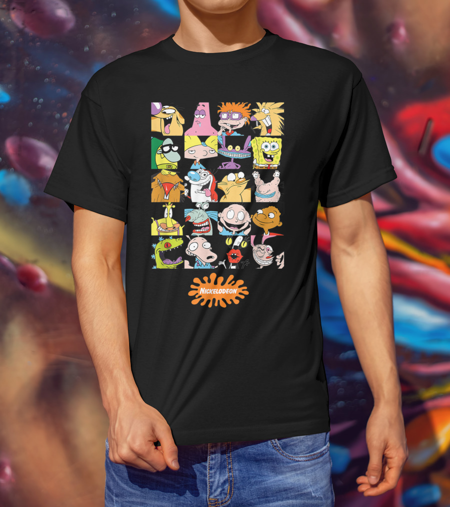 Nickelodeon Classic 90s Characters Featuring Rugrats Hey Arnold Spongebob Rocket Power And More T-Shirt