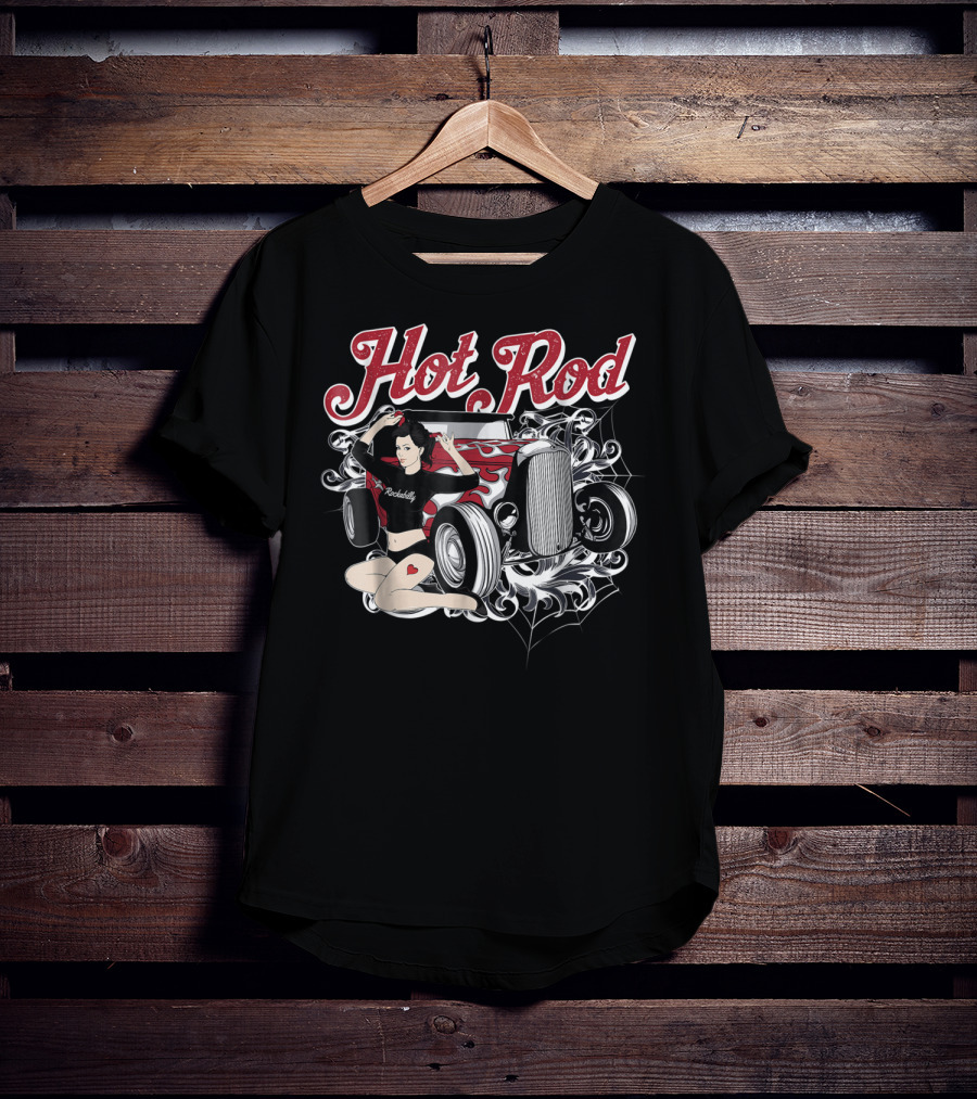 Hot Rod Rockabilly 1950s Pinup Hotrod T-Shirt