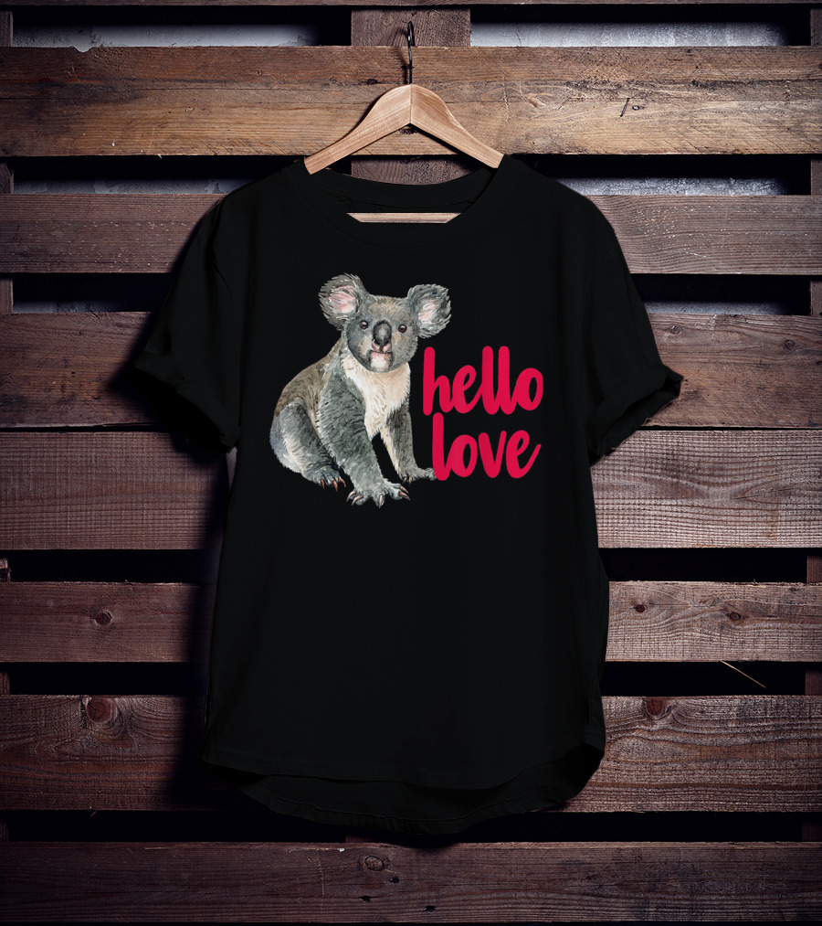 Hello Love Koala Bear For Animal Lover T-Shirt
