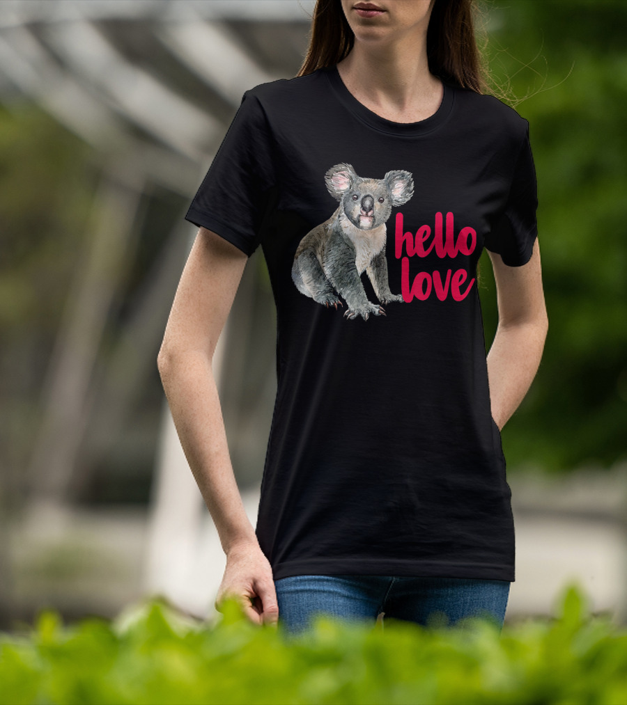 Hello Love Koala Bear For Animal Lover T-Shirt