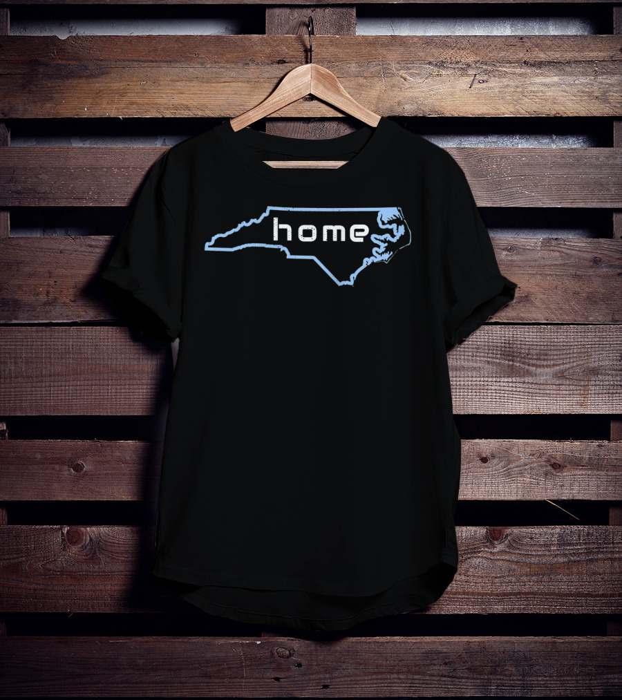 North Carolina Home Outline Blue T-Shirt