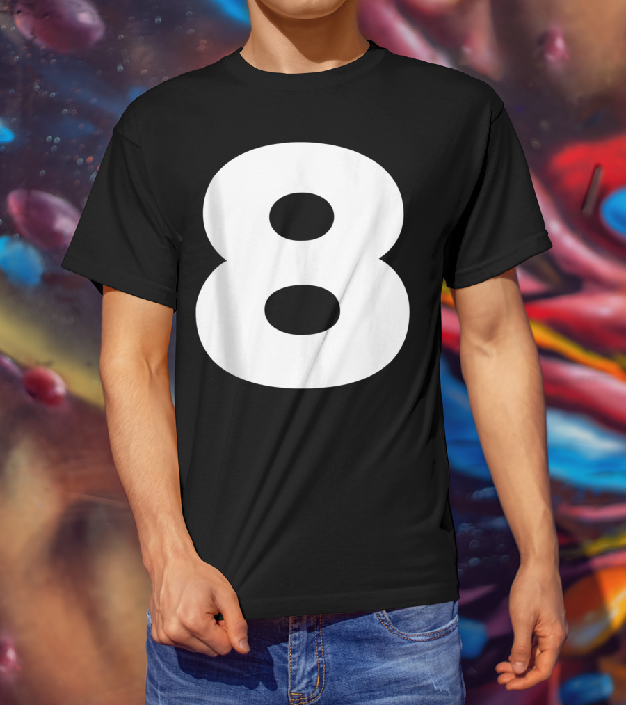 Number 8 Jersey Style Sport Team Fan Group T-Shirt