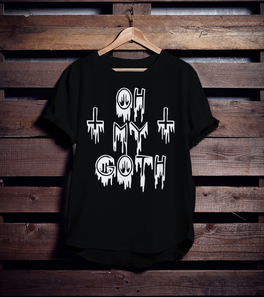 Oh My Goth Gothic Emo Pastel Goth Dripping Crosses T-Shirt