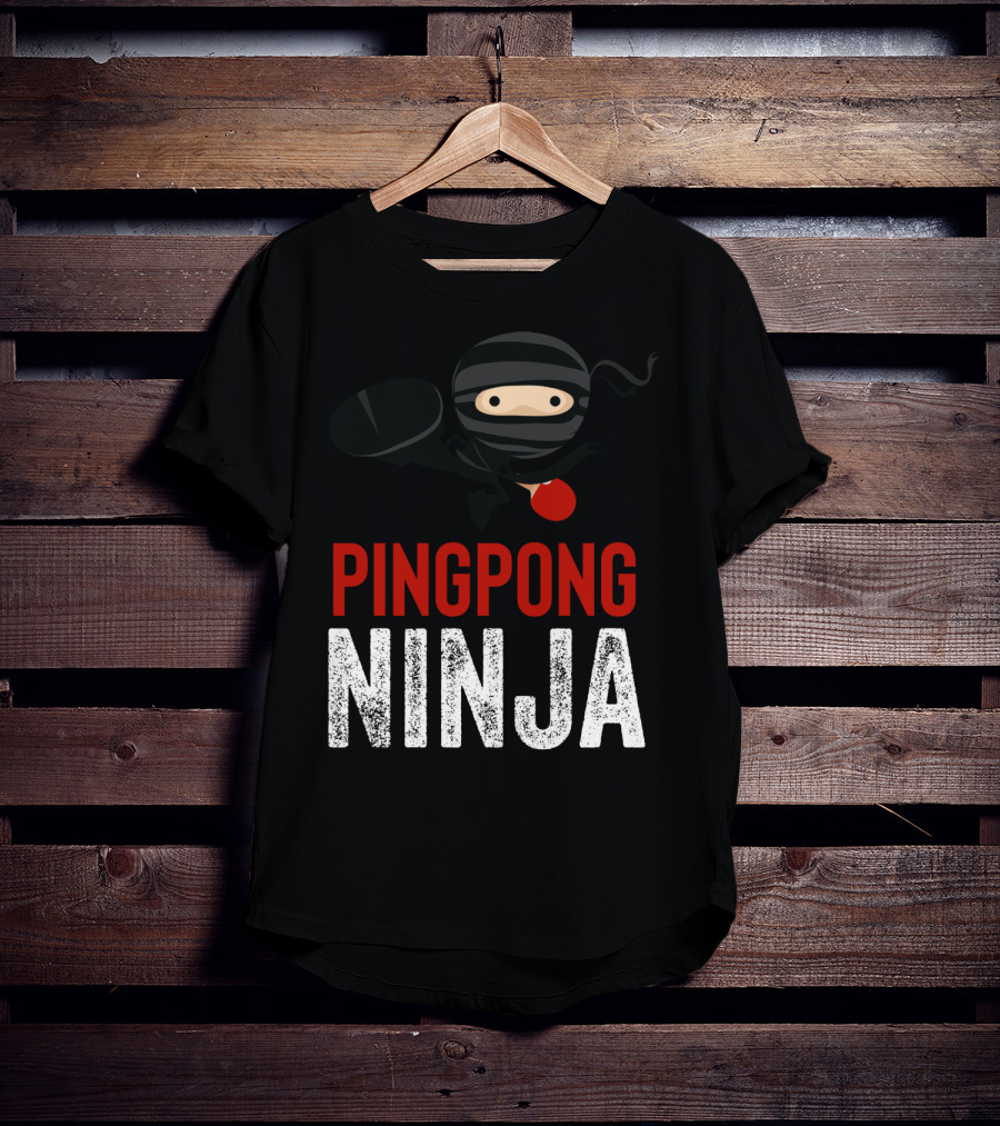 Ping Pong Ninja Table Tennis Stealth Master Player T-Shirt