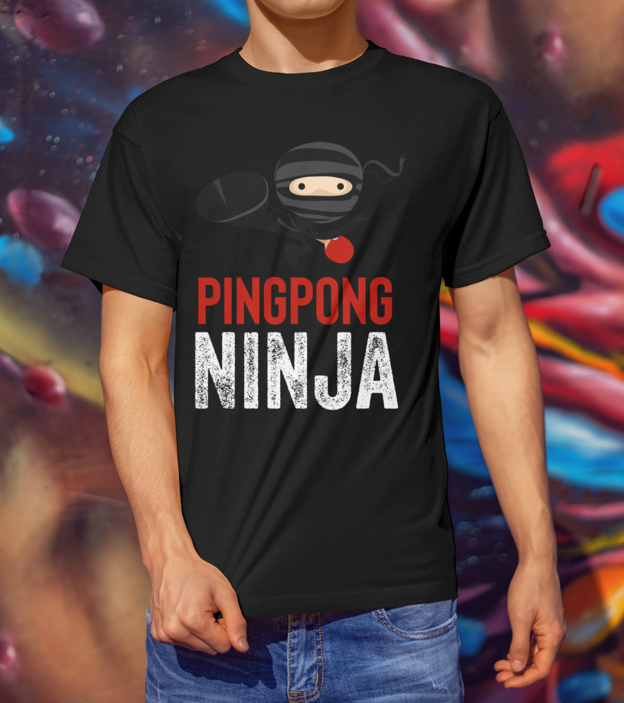 Ping Pong Ninja Table Tennis Stealth Master Player T-Shirt