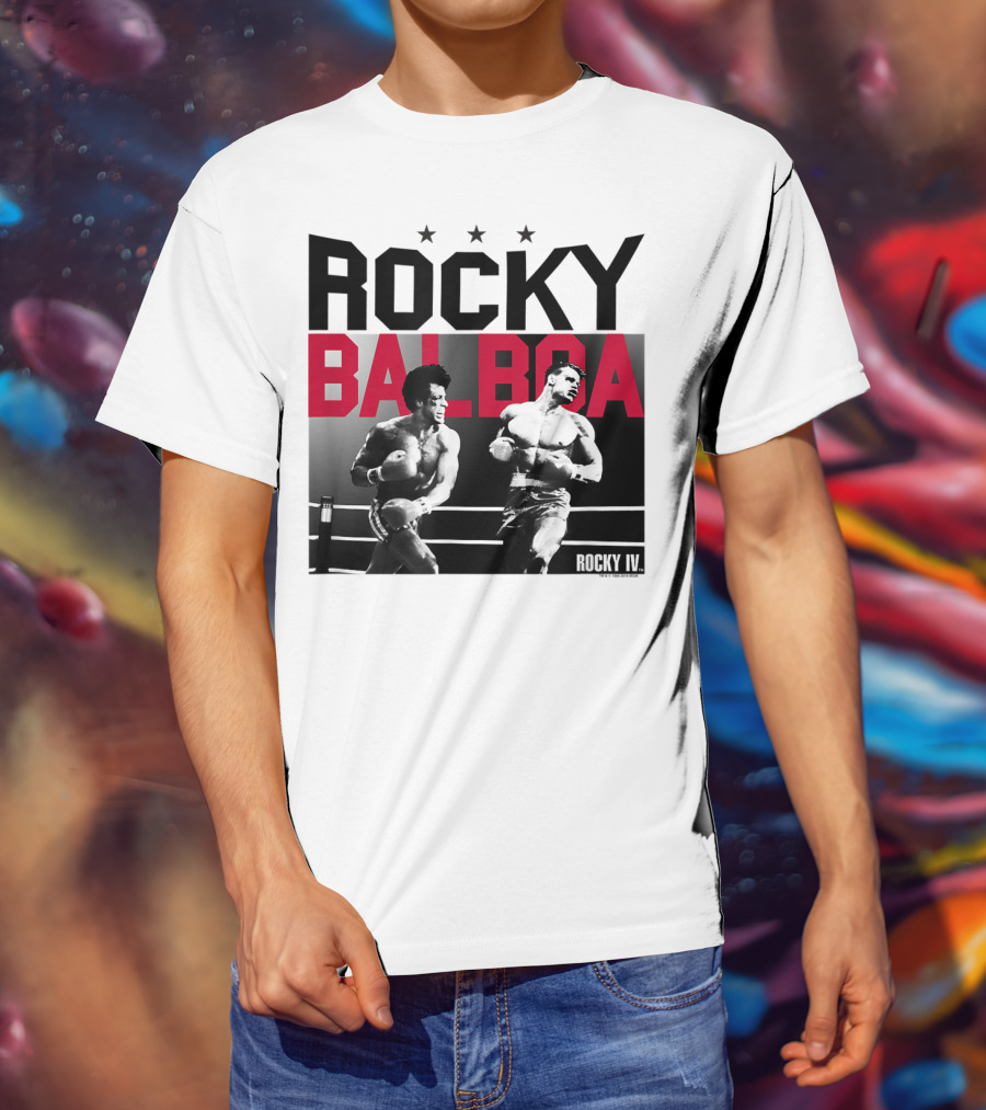 Rocky Balboa And Ivan Drago Fight Scene From Rocky IV Classic Look 30181 T-Shirt